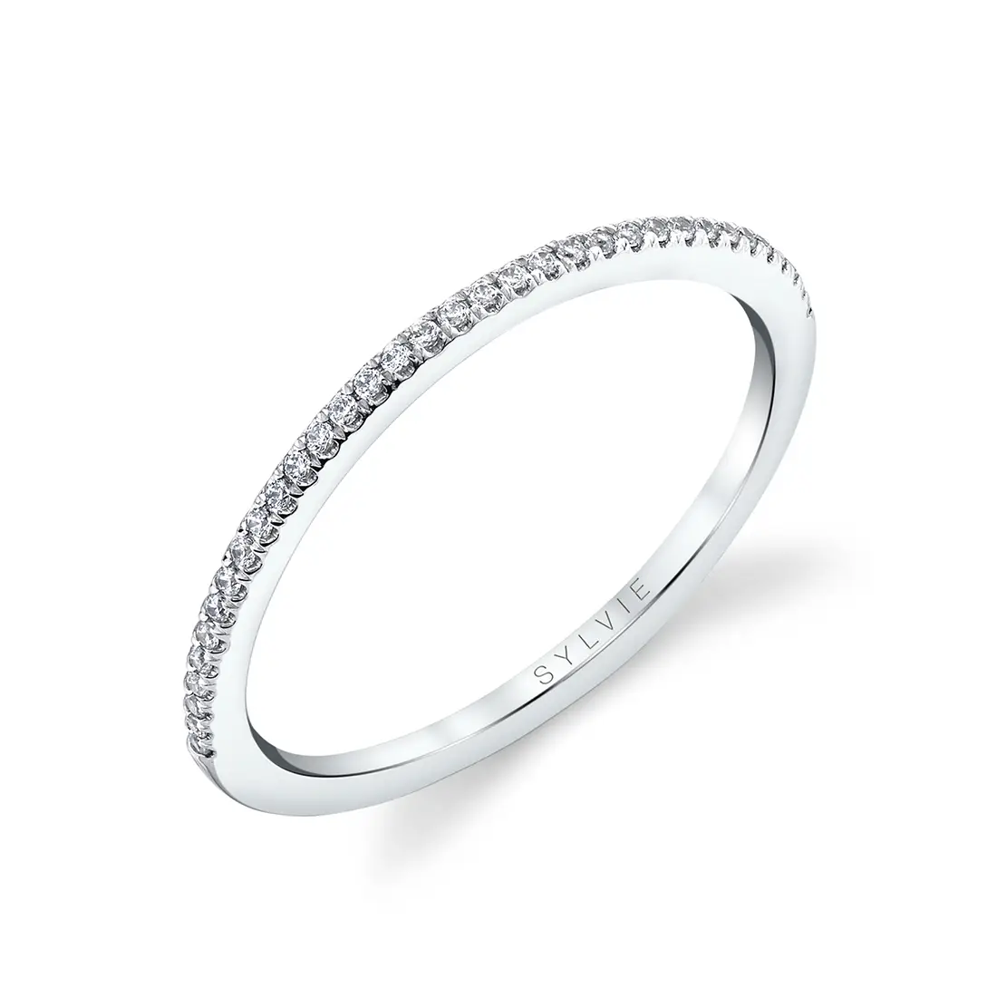 thin diamond wedding band