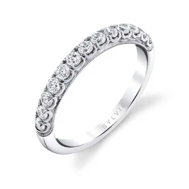 Round Cut Three Stone Engagement Ring - Lara