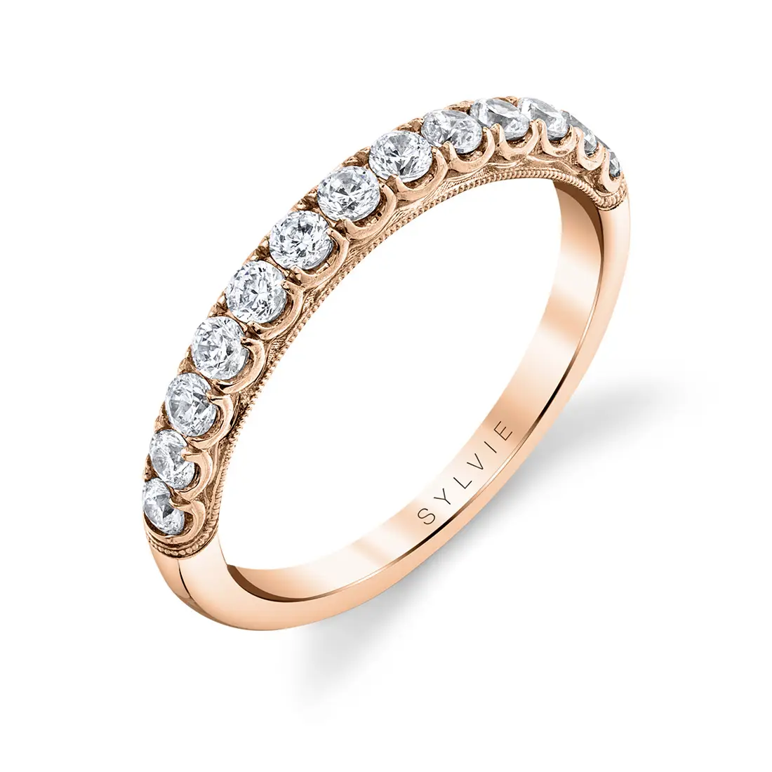 White Gold Classic Diamond Wedding Band - Lara