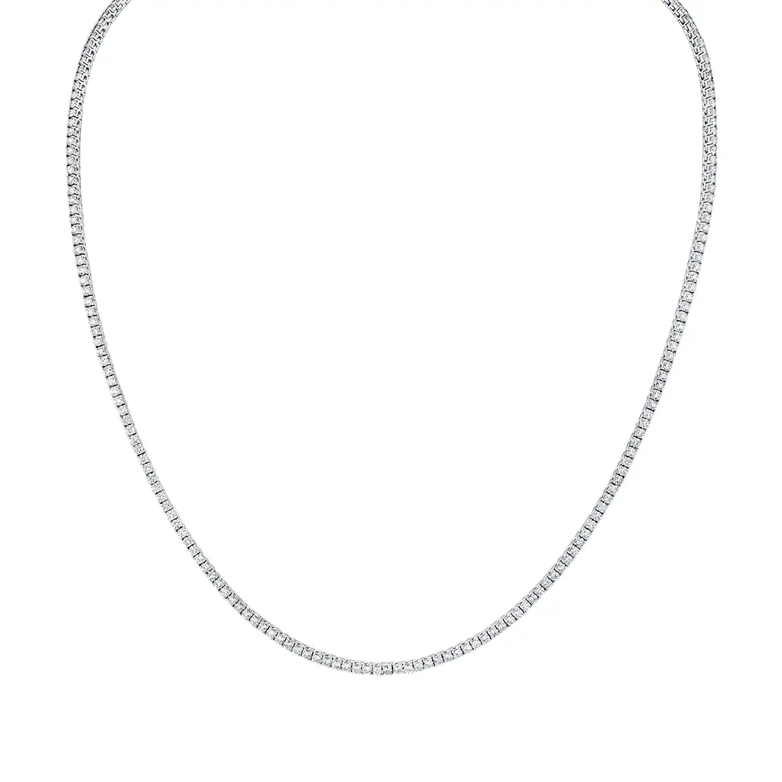 White Gold Diamond Tennis Necklace