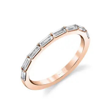 White Gold Sleek Baguette Wedding Band