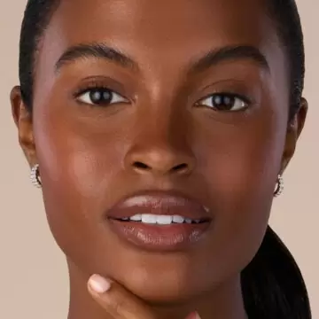 White Gold Double Row Diamond Huggies