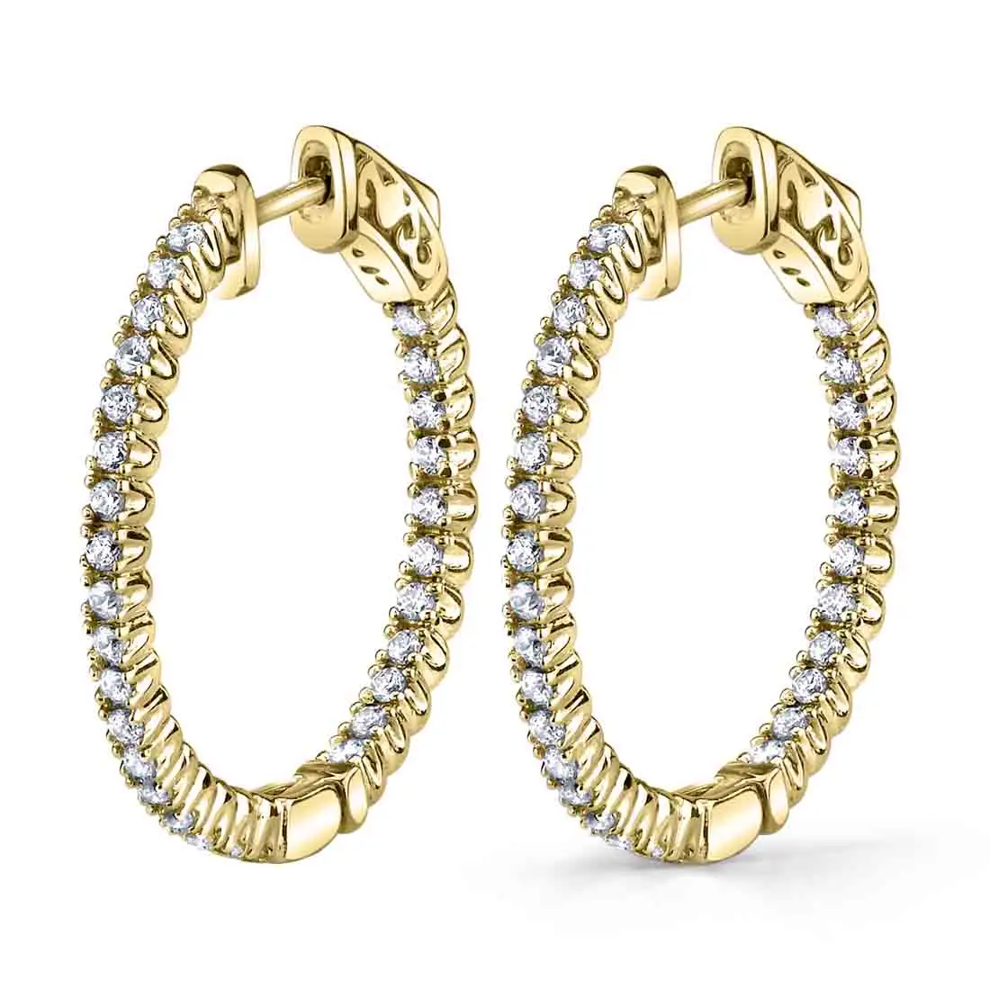 diamond hoop earrings