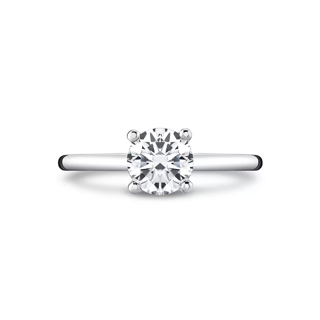 solitaire engagement ring front view
