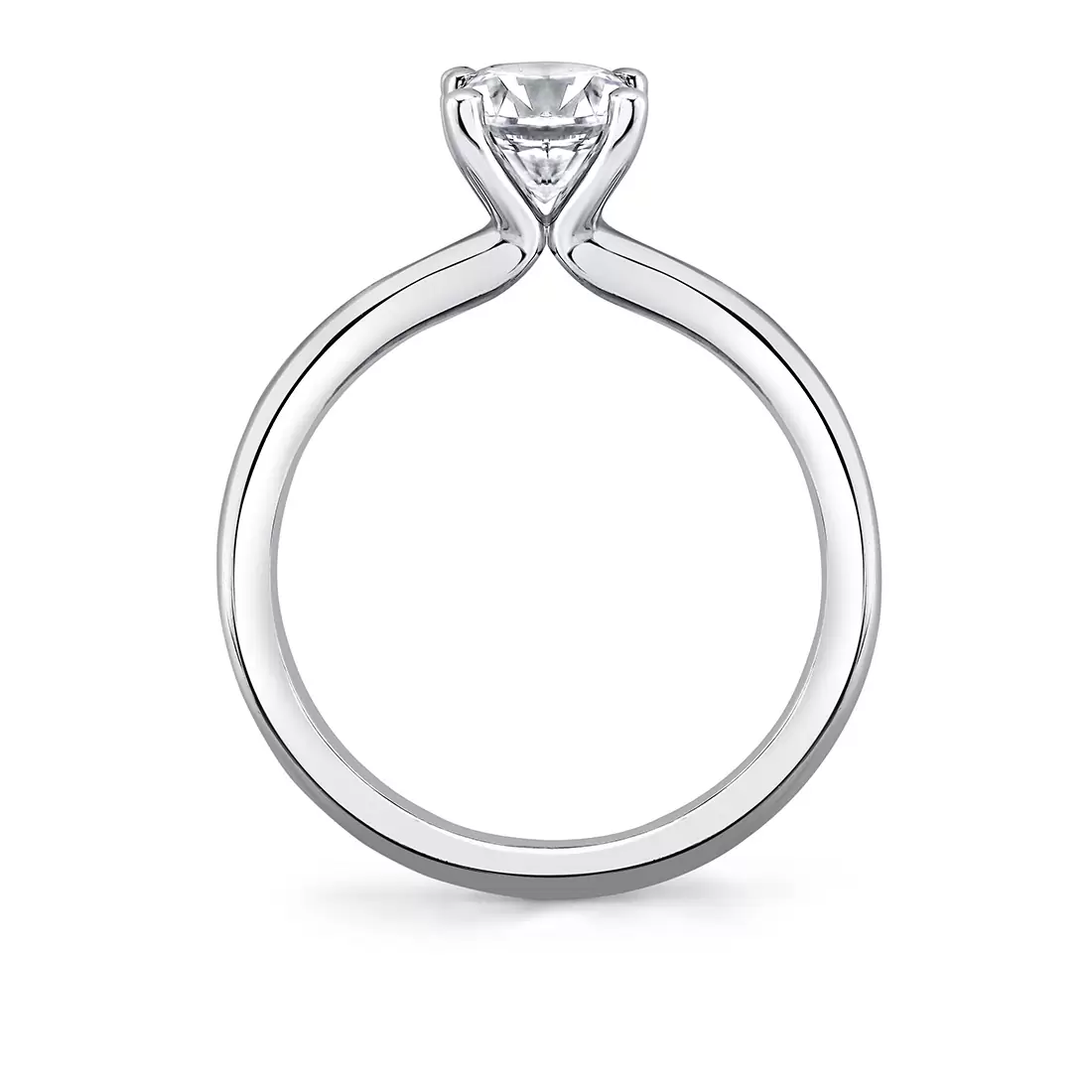 solitaire engagement ring profile view