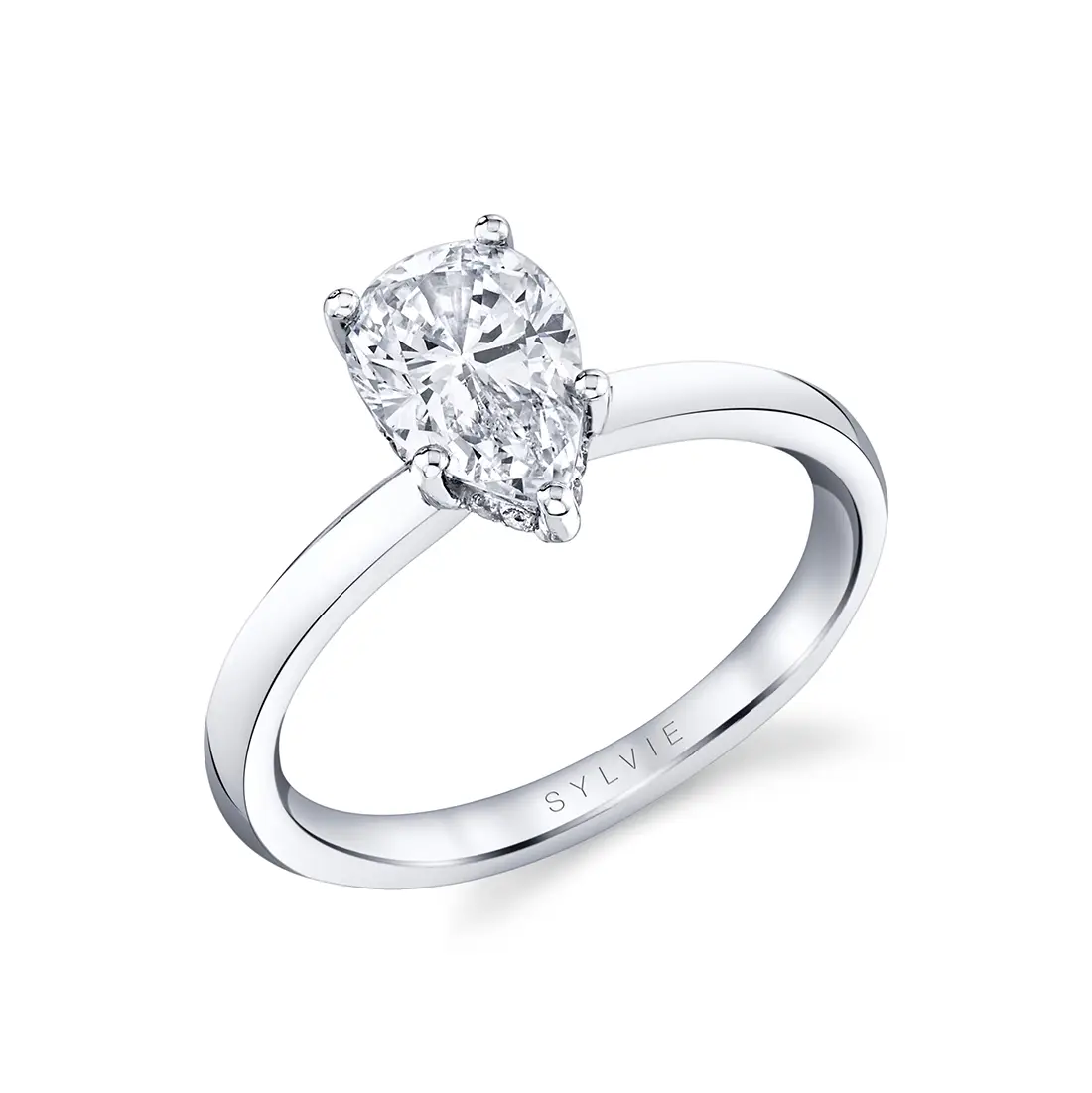 Pear cut solitaire on sale