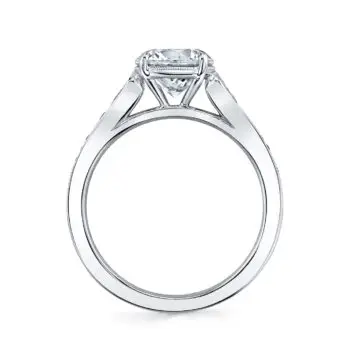White Gold Marquise Cut Unique Engagement Ring - Esmeralda