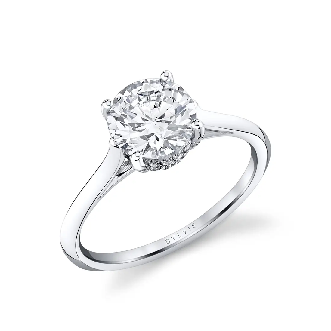 Round cut store halo ring