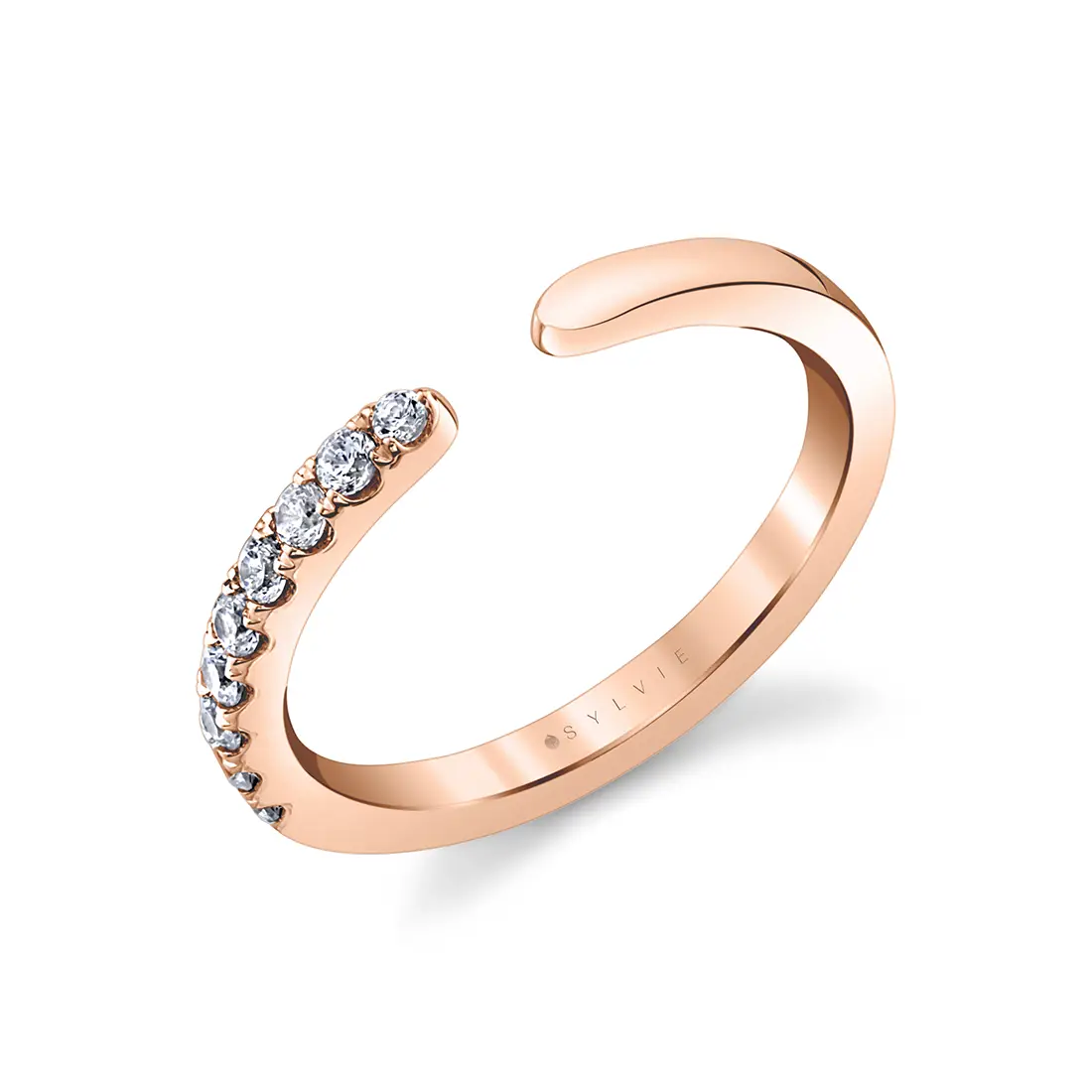 modern open wedding band