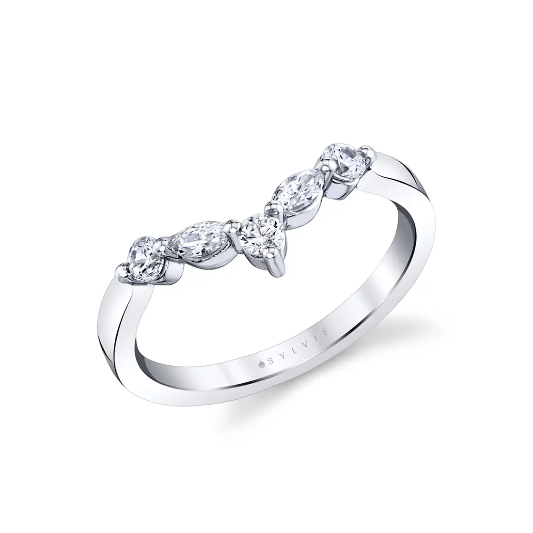 Yellow gold online contoured wedding band