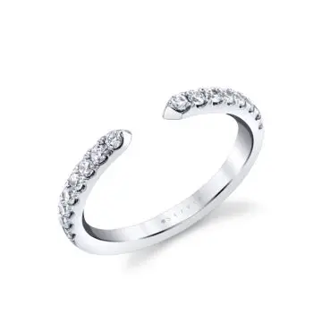 White Gold Classic Modern Open Wedding Band