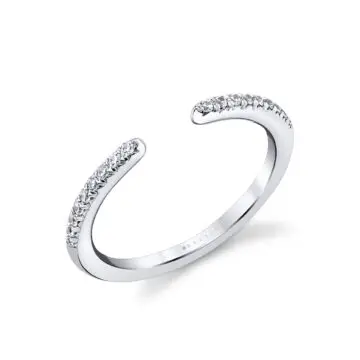 White Gold Classic Modern Open Wedding Band