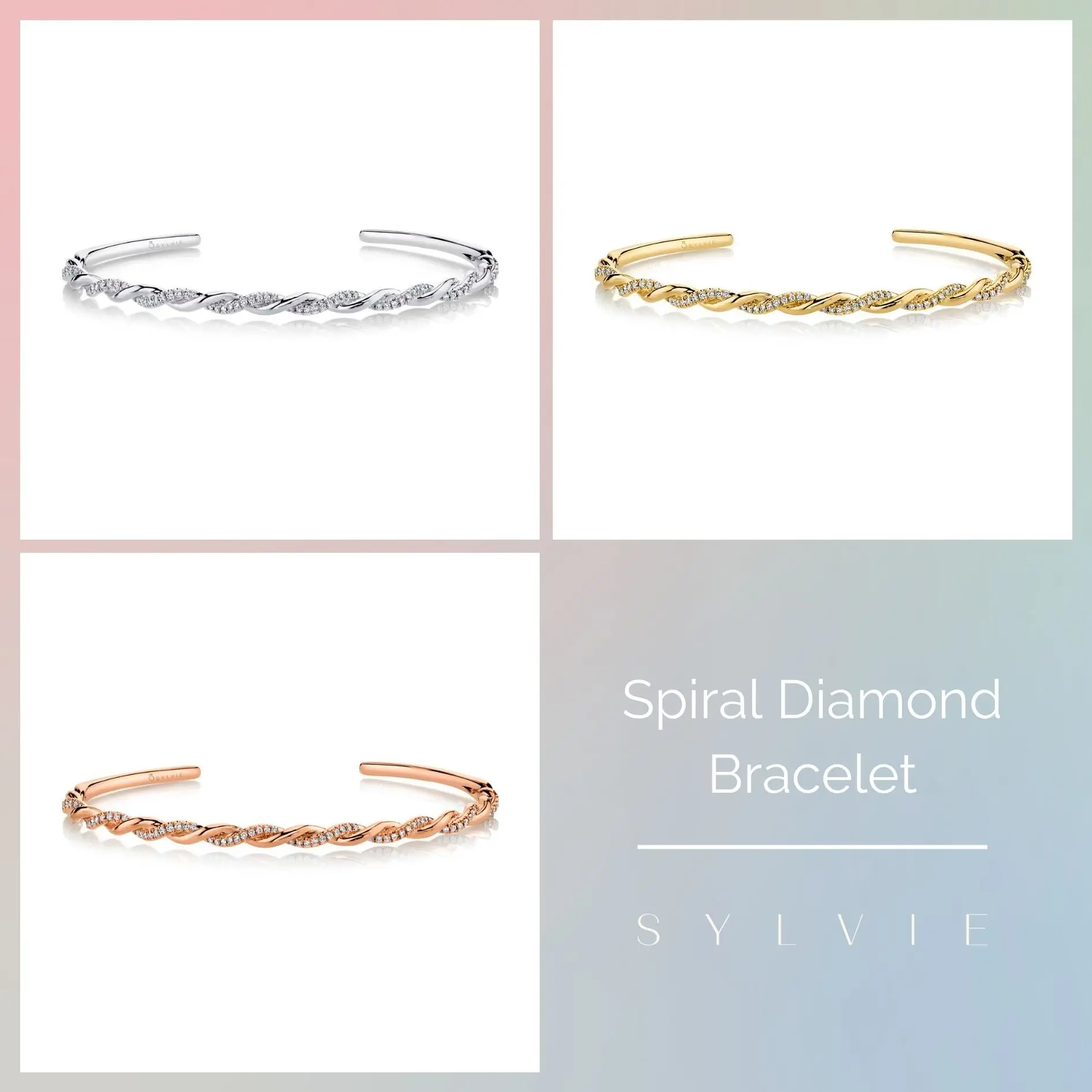 mother's day gift guide spiral diamond bracelet