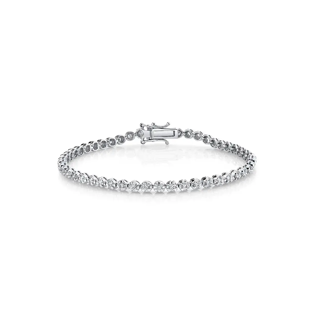 White Gold Petite Diamond Tennis Bracelet 1.00 CT