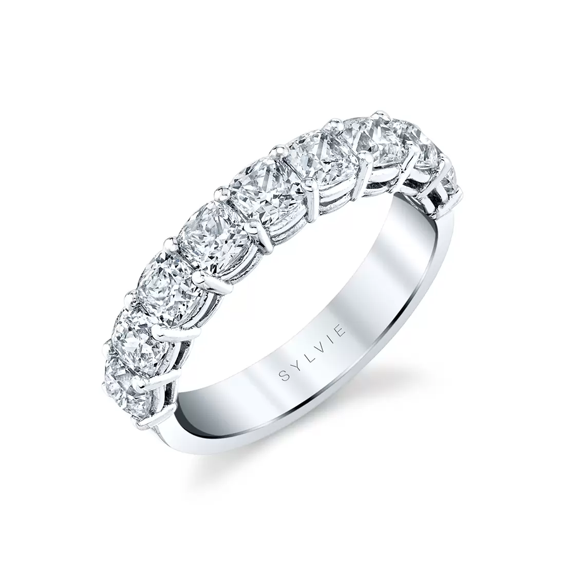 White Gold Cushion Cut Wedding Ring - 2.25 CT