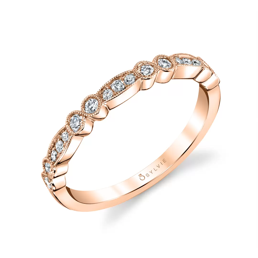 rose gold stackable wedding ring