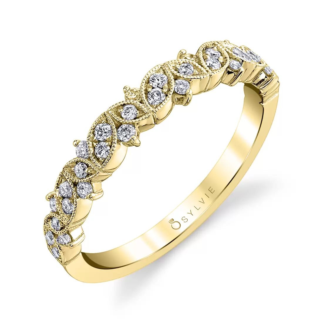 yellow gold modern vintage wedding ring