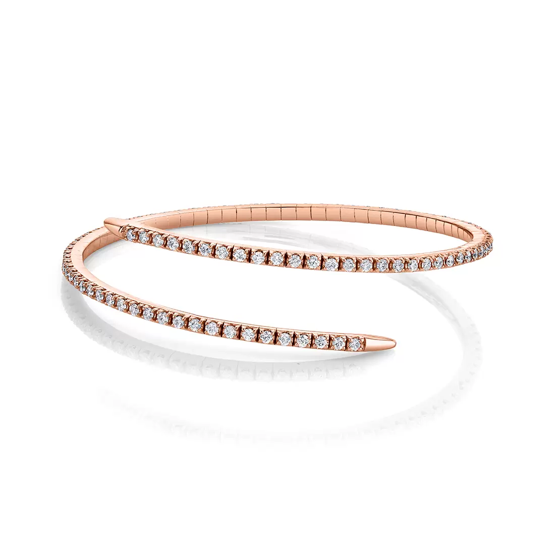 rose gold diamond bangle