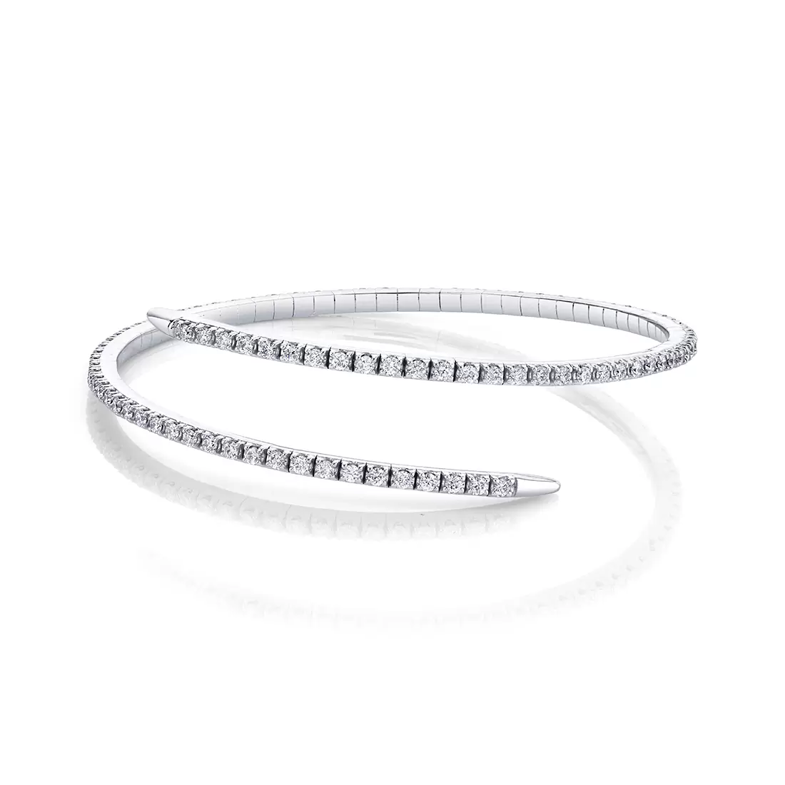 white gold diamond bangle