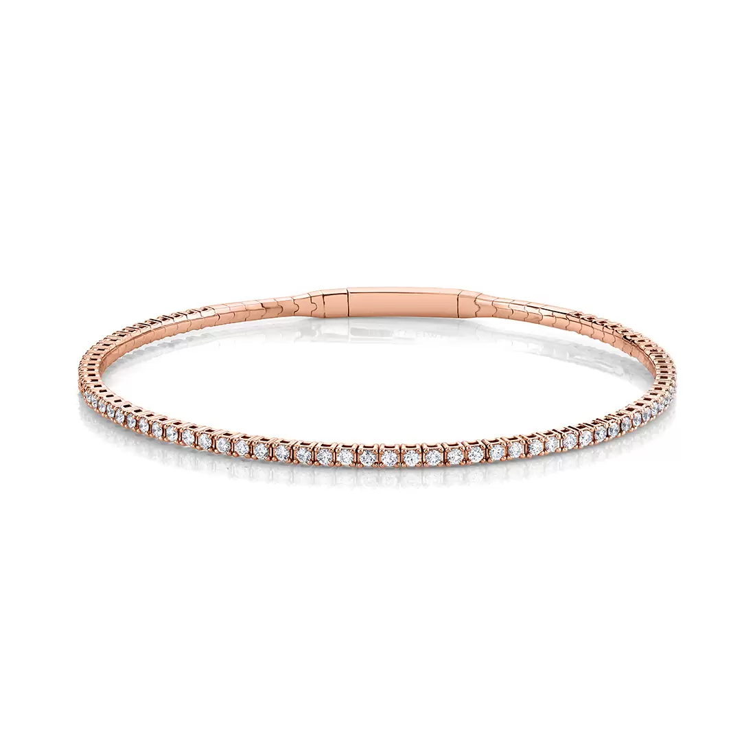 rose gold classic diamond bangle