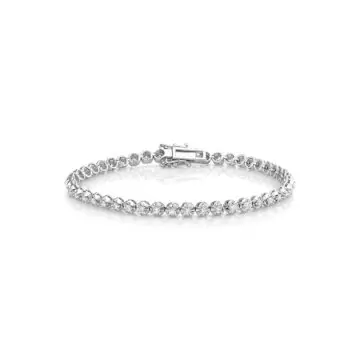 White Gold Petite Diamond Tennis Bracelet 2.4 CT