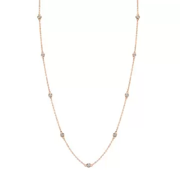 White Gold Diamonds By The Yard Necklace - 0.5 Carats