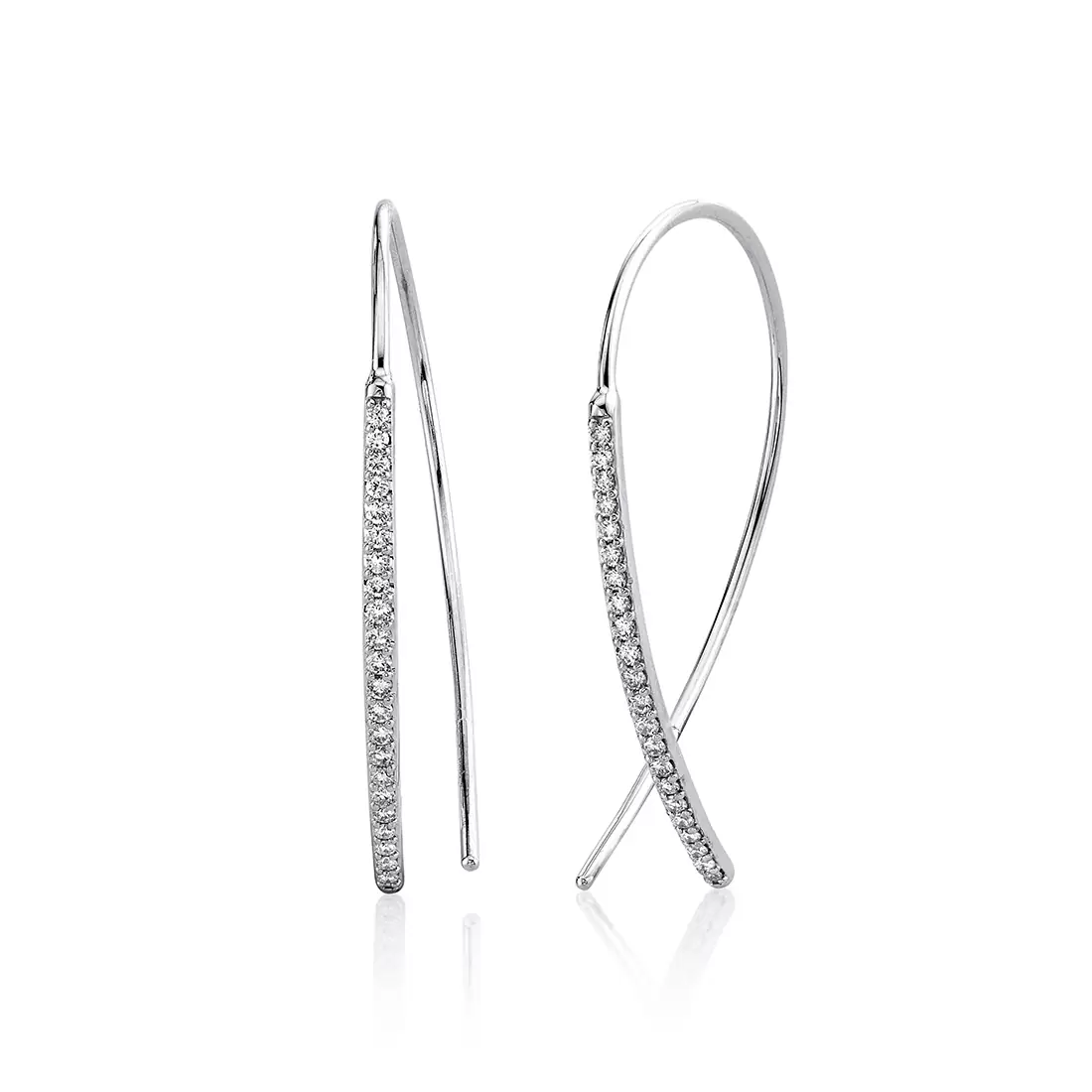 diamond threader earrings
