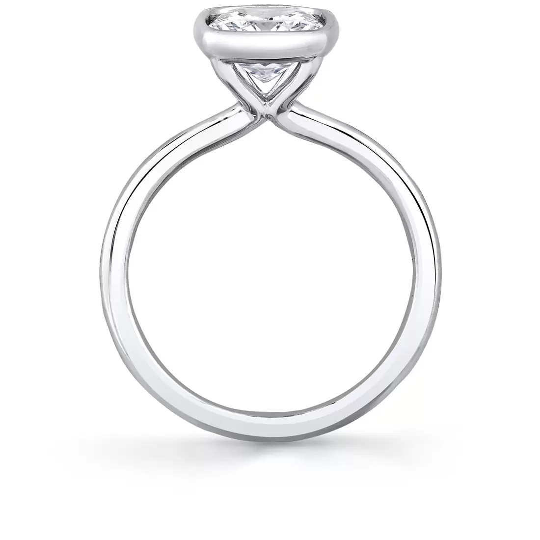 Cushion cut online bezel setting