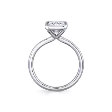 2.17 carat Radiant cut diamond ring , Tiffany style