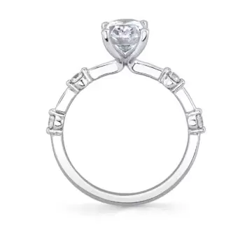 White Gold Oval Cut Diamond Engagement Ring - Eniko