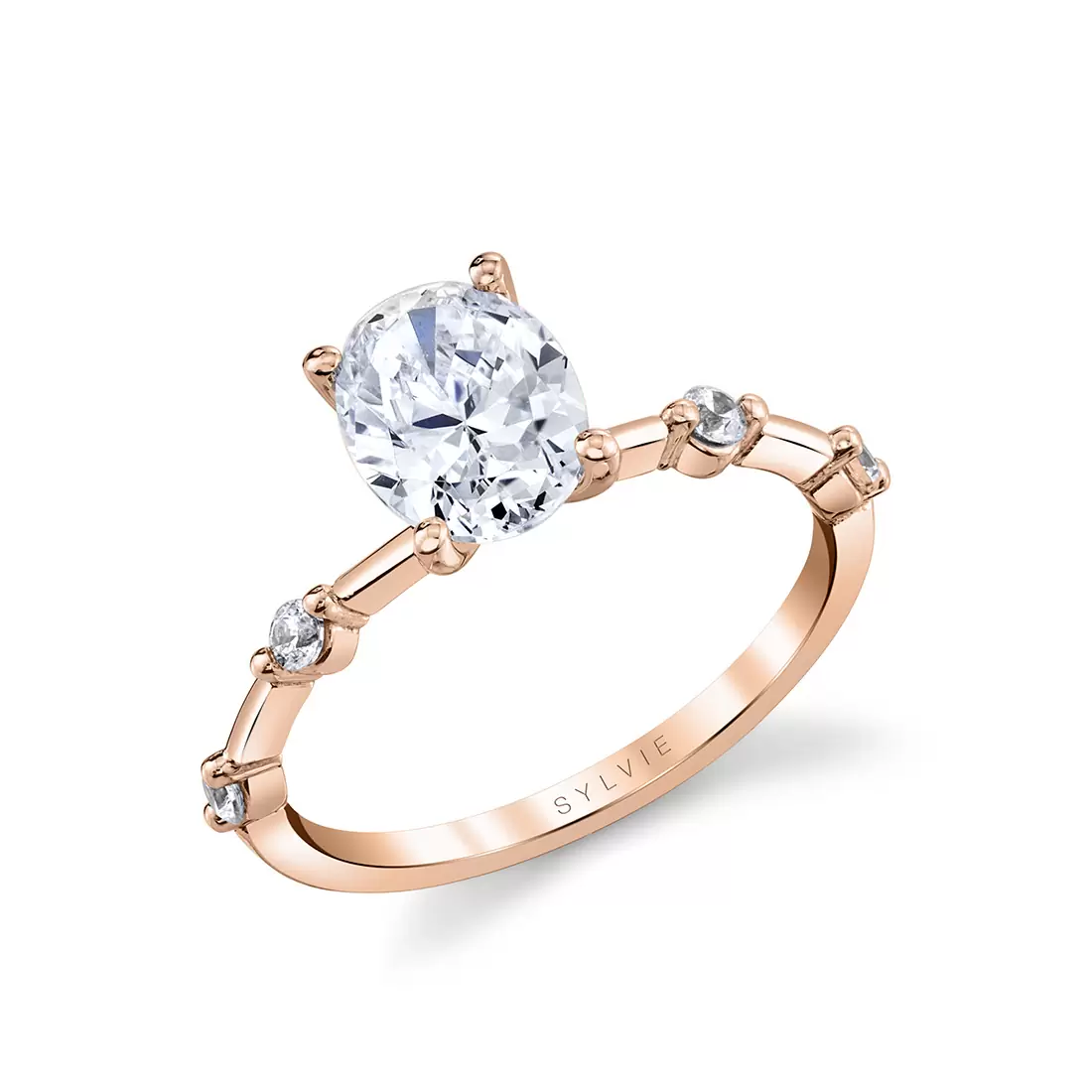 rose gold oval cut diamond engagement ring eniko