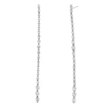 diamond dangle earrings white gold