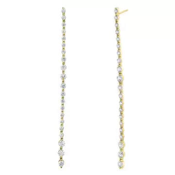White Gold Diamond Dangle Earrings