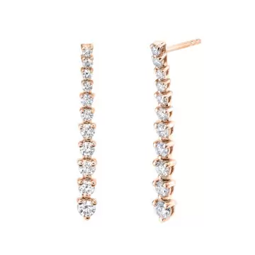 White Gold Diamond Dangle Earrings