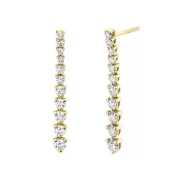 White Gold Diamond Dangle Earrings
