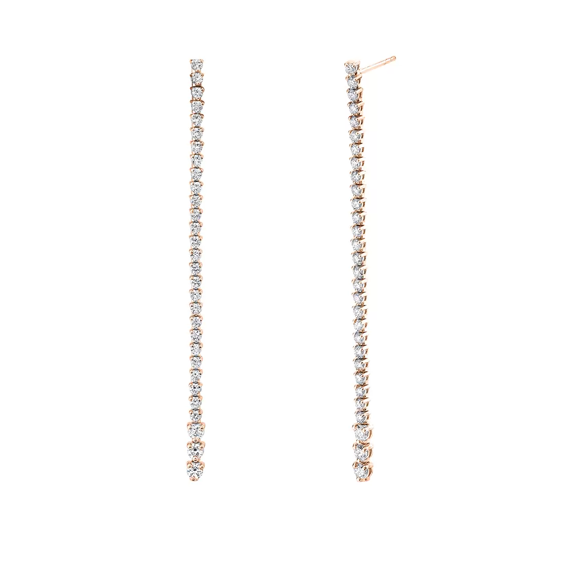 White Gold Diamond Dangle Earrings - Lifestyle Image - Lifestyle Image