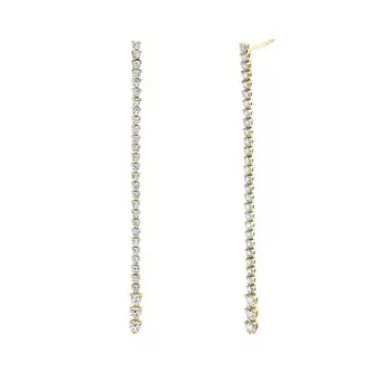 White Gold Diamond Dangle Earrings