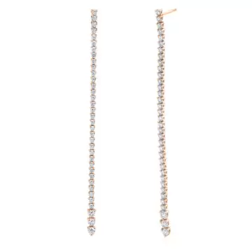 White Gold Diamond Dangle Earrings