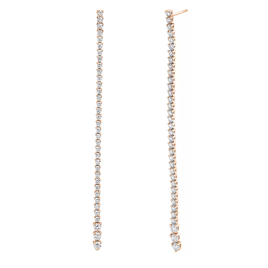 White Gold Diamond Dangle Earrings