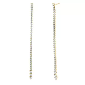 White Gold Diamond Dangle Earrings