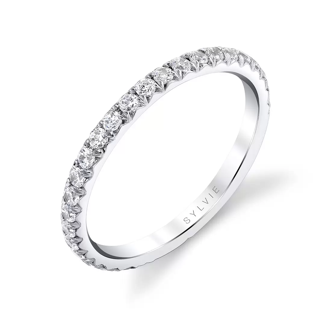 white gold classic diamond wedding ring