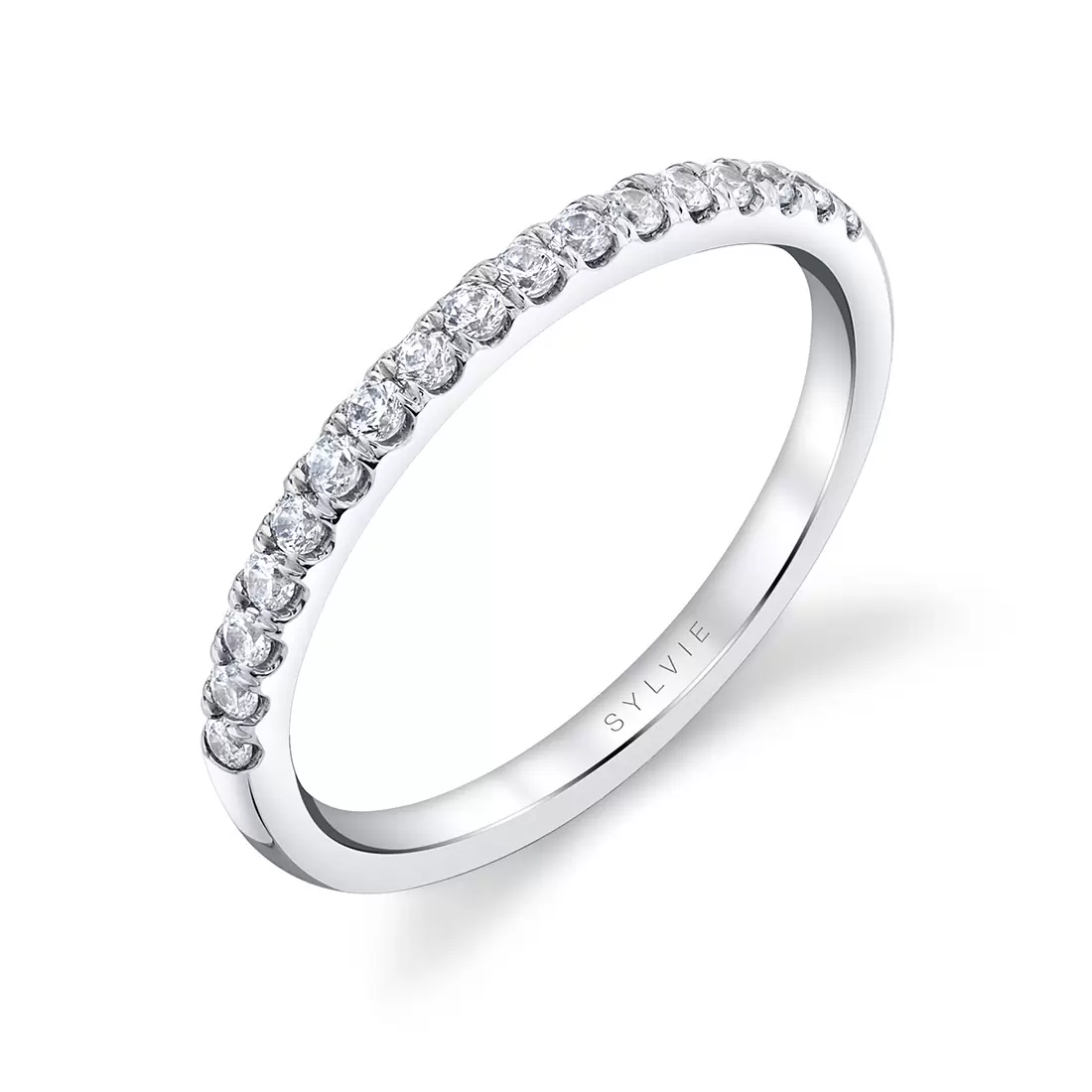 White gold diamond classic wedding ring