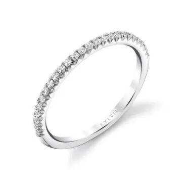 White Gold Classic Diamond Wedding Ring - Lorena