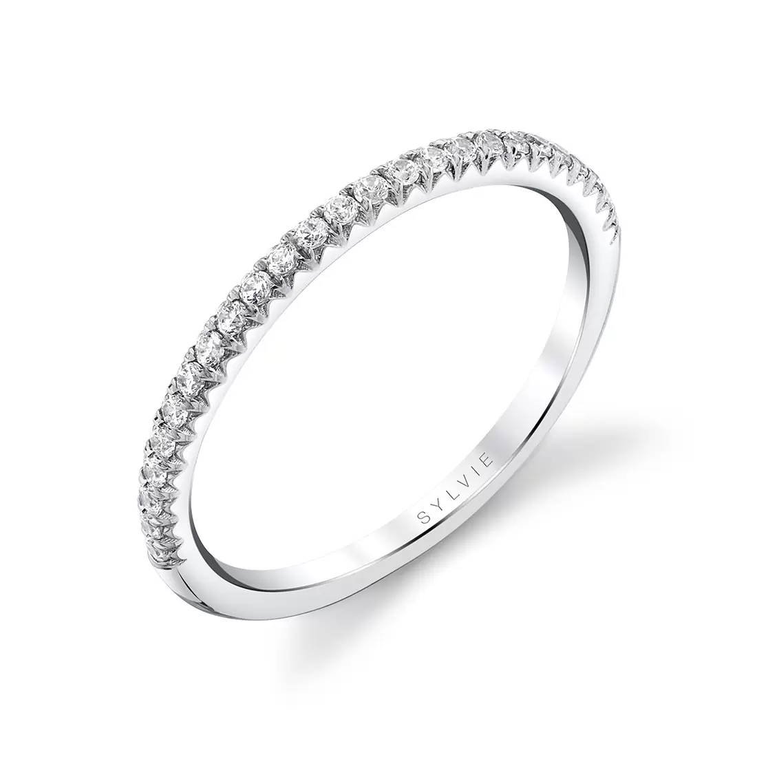 White gold, diamond classic wedding ring