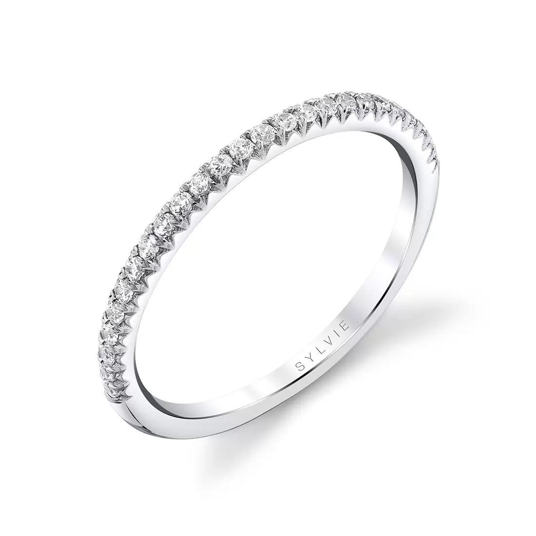 White Gold Classic Diamond Wedding Ring - Lorena
