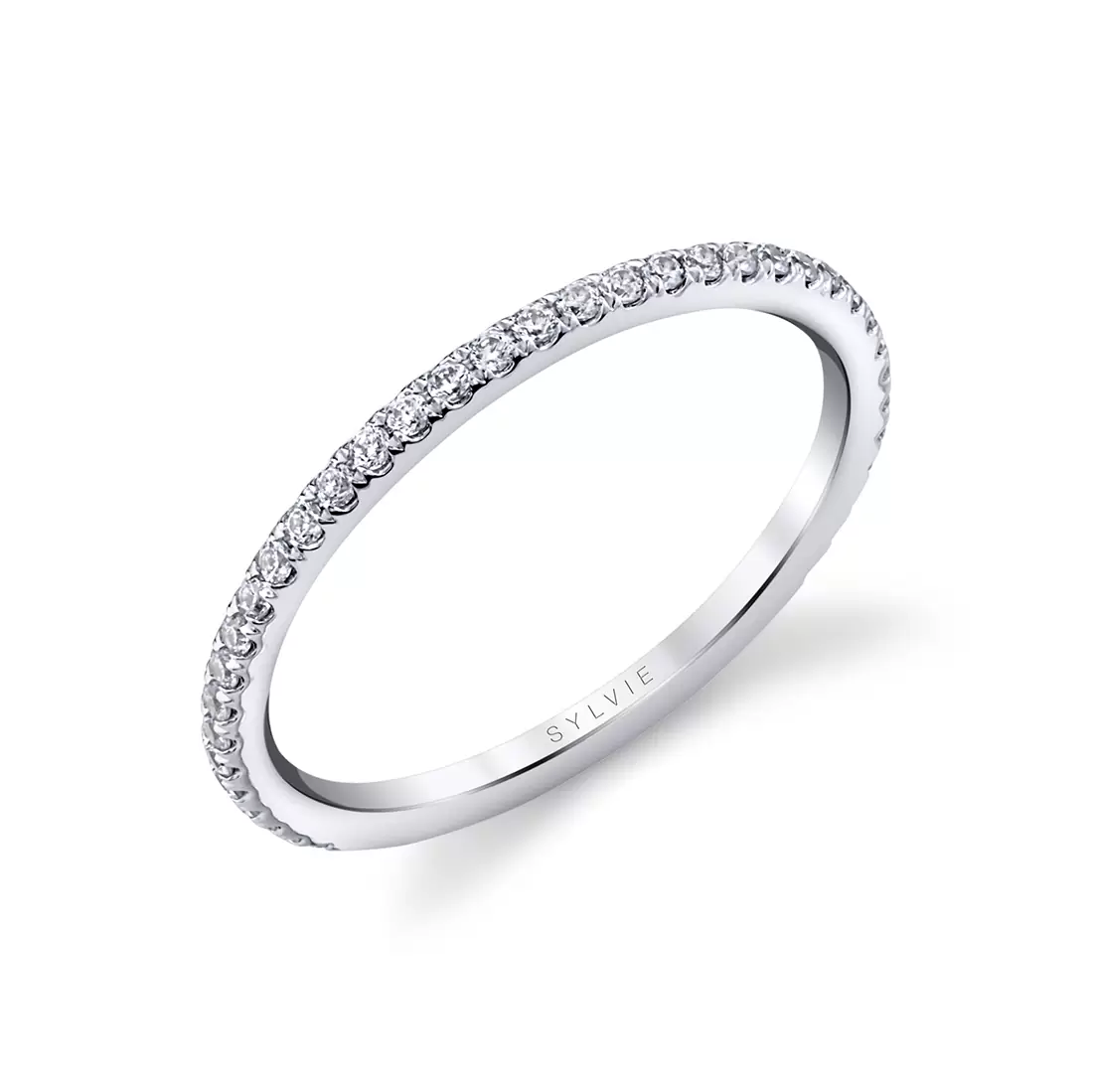 White gold, diamond classic wedding ring