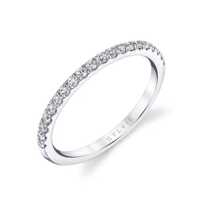 white gold classic diamond wedding ring