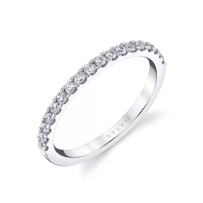 white gold classic diamond wedding ring