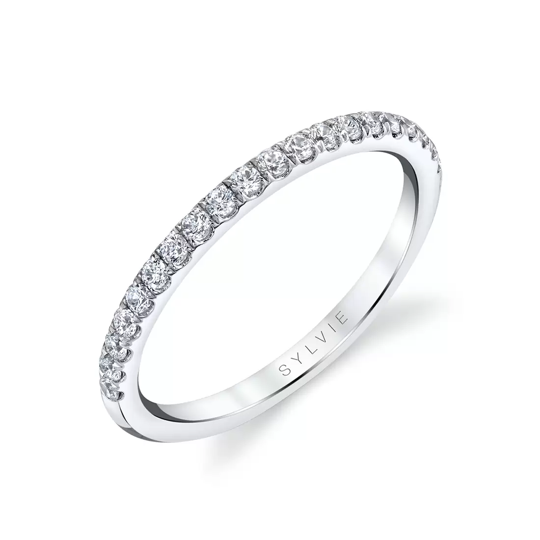 white gold classic diamond wedding ring