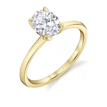 White Gold Tulira Solitaire Petal Prong Engagement Ring - Fawn